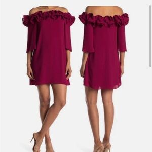 Elegant Burgundy Dress